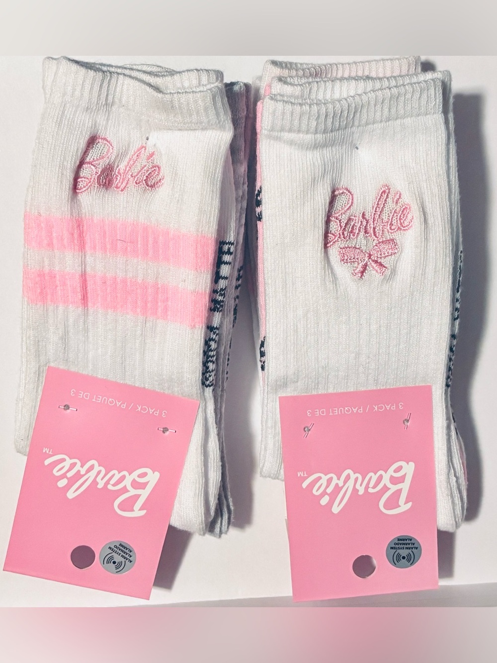 6 Pairs of Barbie Embroidered Socks